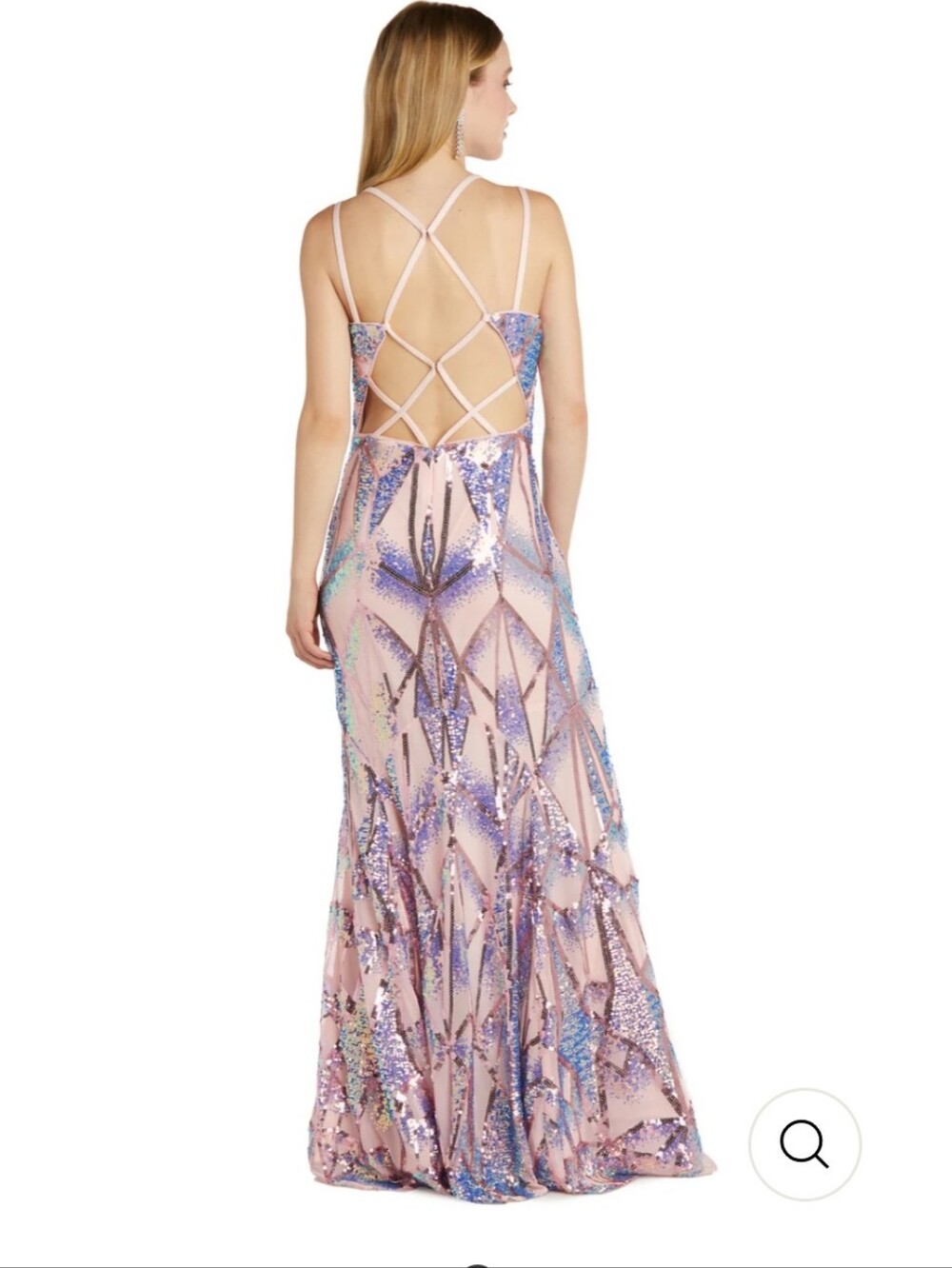 Morgan & Company Halter Dress Sz. 1/2 New!Unique,They'll Always Do A Double Take - Picture 10 of 11